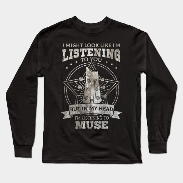 Muse Music Quotes Long Sleeve T-Shirt by Astraxxx